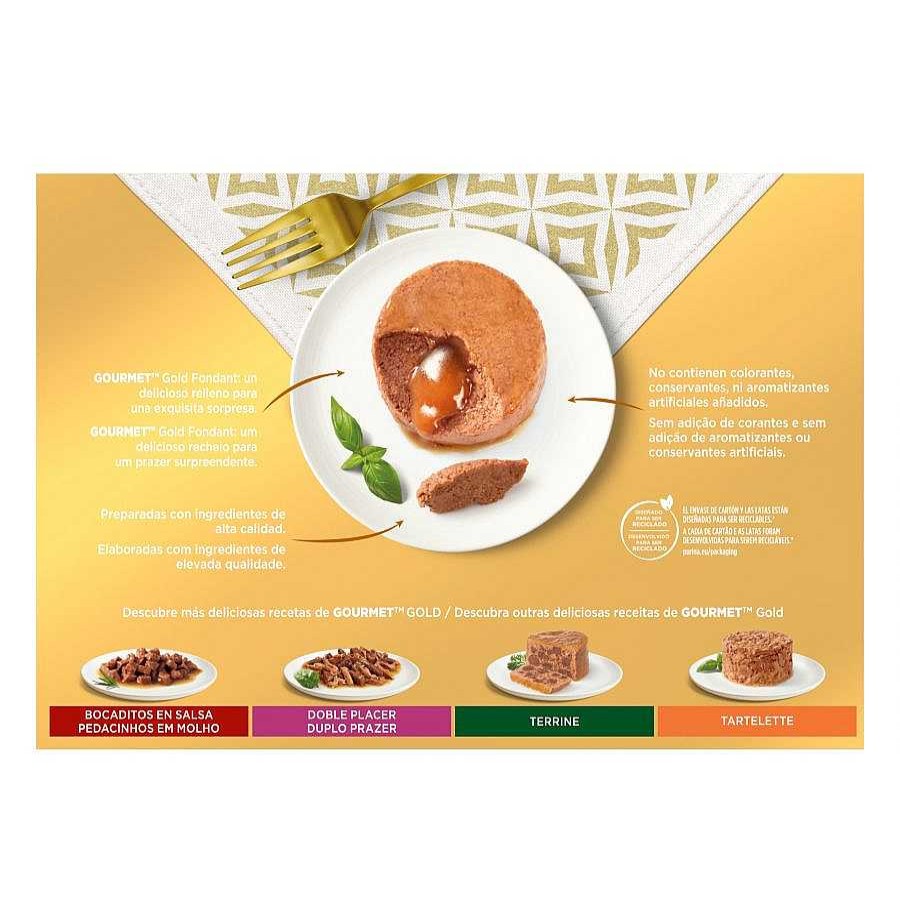 Gatos Gourmet | Gourmet Gold Fondant Sabores Variados - Multipack