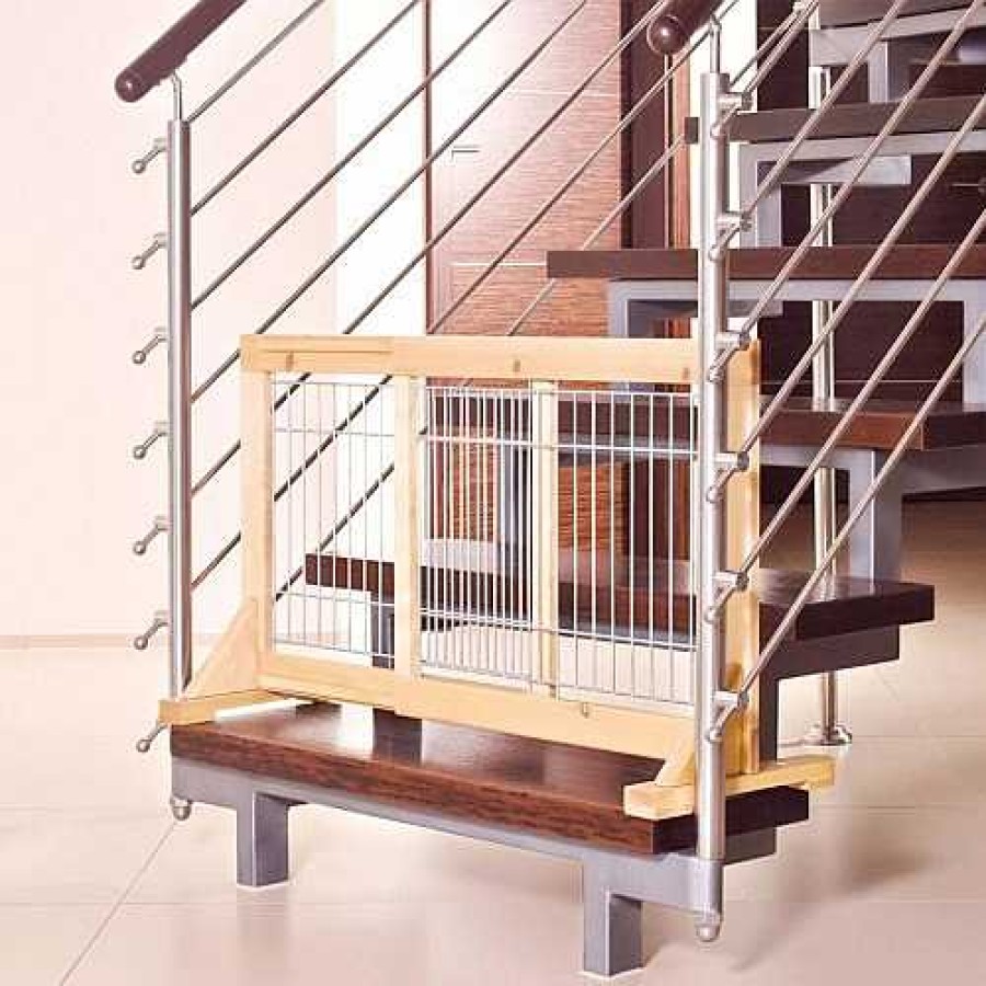 Perros Trixie Puertas Para Perros | Barrera Ajustable Para Perros Color Madera