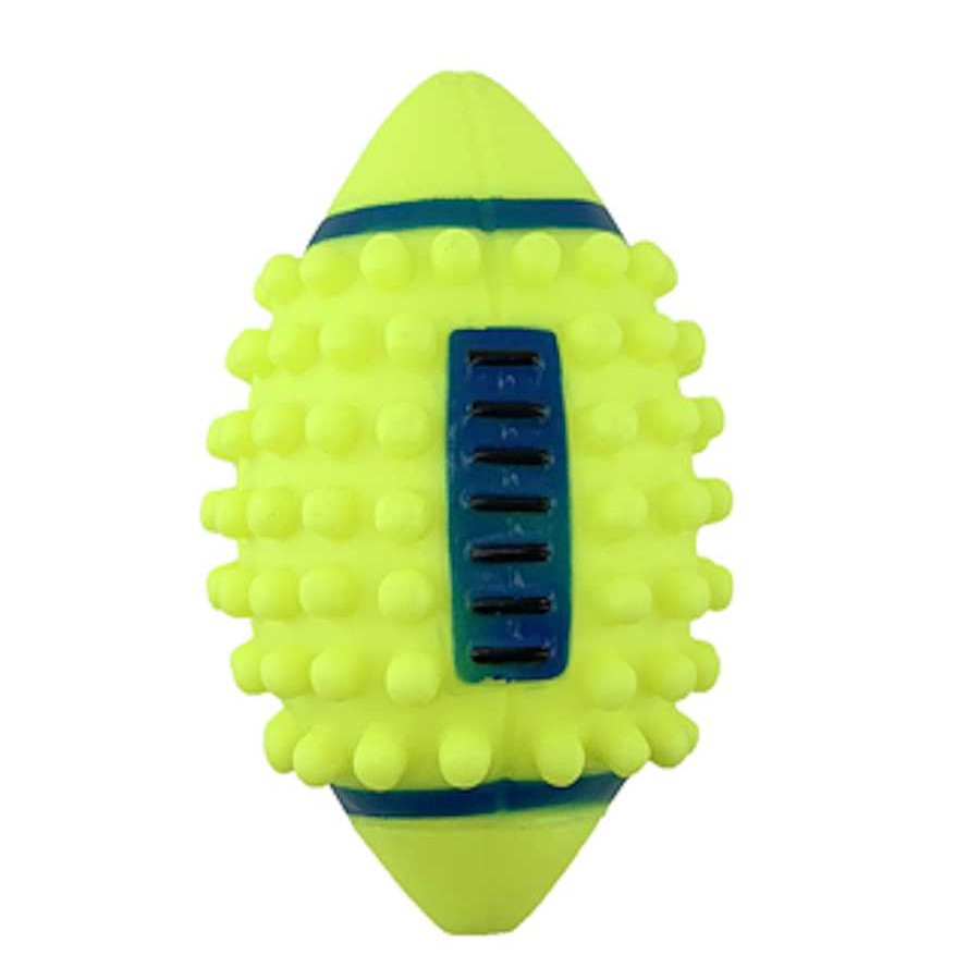 Perros Play & Bite Juguetes Para Perros | Play&Bite Spiky Pelota De Rugby Para Perros