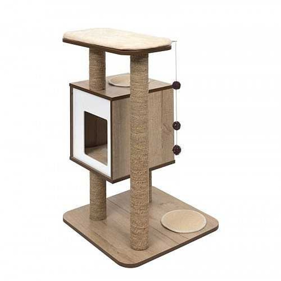 Otros Animales Catit Muebles | Rascador Vesper Base Roble Para Gatos Color Roble