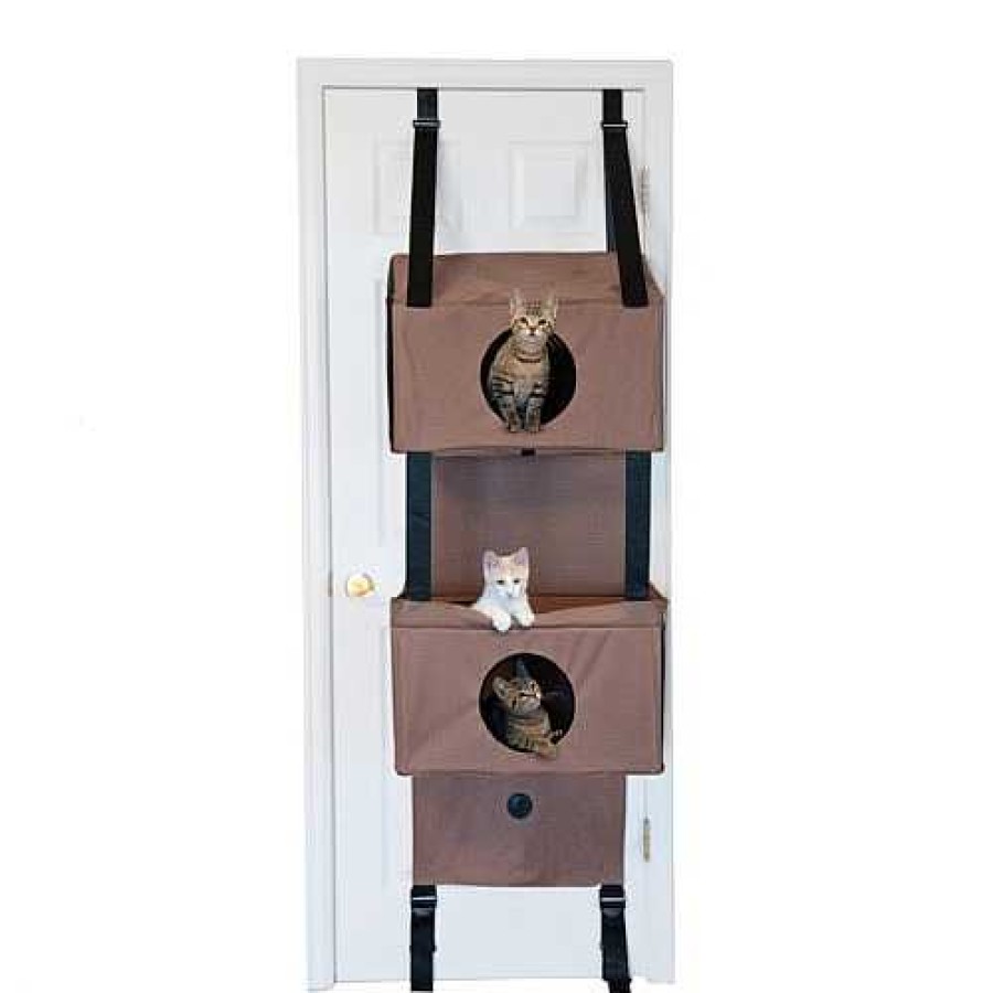 Gatos K & H Camas Para Gatos | K&H Rbol De Tres Niveles De Puertas Para Gatos