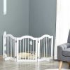 Perros PawHut Puertas Para Perros | Barrera De Protecci N Para Escaleras Color Blanco