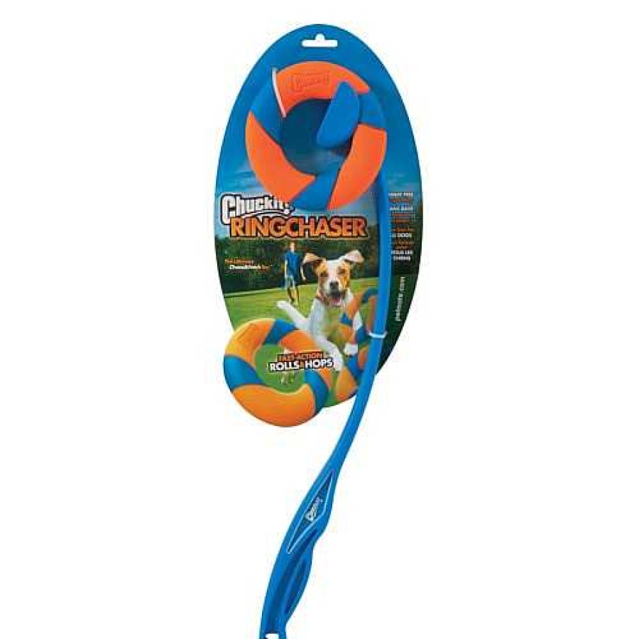 Perros Chuckit! Ocio Y Tiempo Libre | Chuckit! Ring Chaser Lanzador De Aros Para Perros