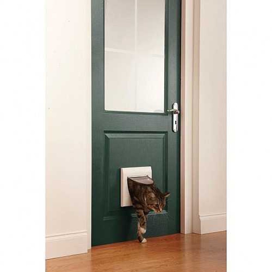 Gatos Petsafe Puertas Para Gatos | Gatera Manual Classic 917 Para Gatos Color Blanco