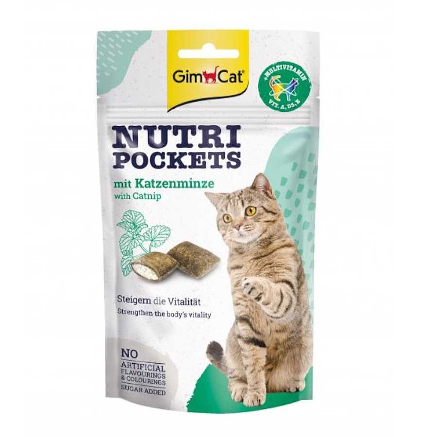 Gatos GimCat Premios Y Entretenimiento | Gimcat Bocaditos Nutri Pockets Catnip Y Multivitaminas Para Gatos