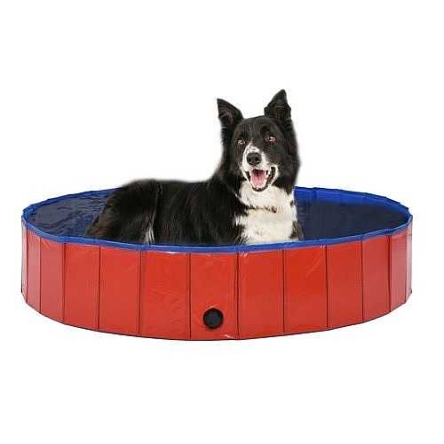 Perros VidaXL Ocio Y Tiempo Libre | Vidaxl Piscina Refrescante Rojo Para Perros