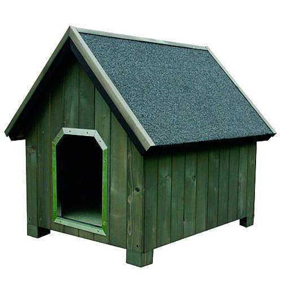 Perros TK-Pet Casetas Para Perros | Tk-Pet Alpine Caseta De Madera Gris Para Perros