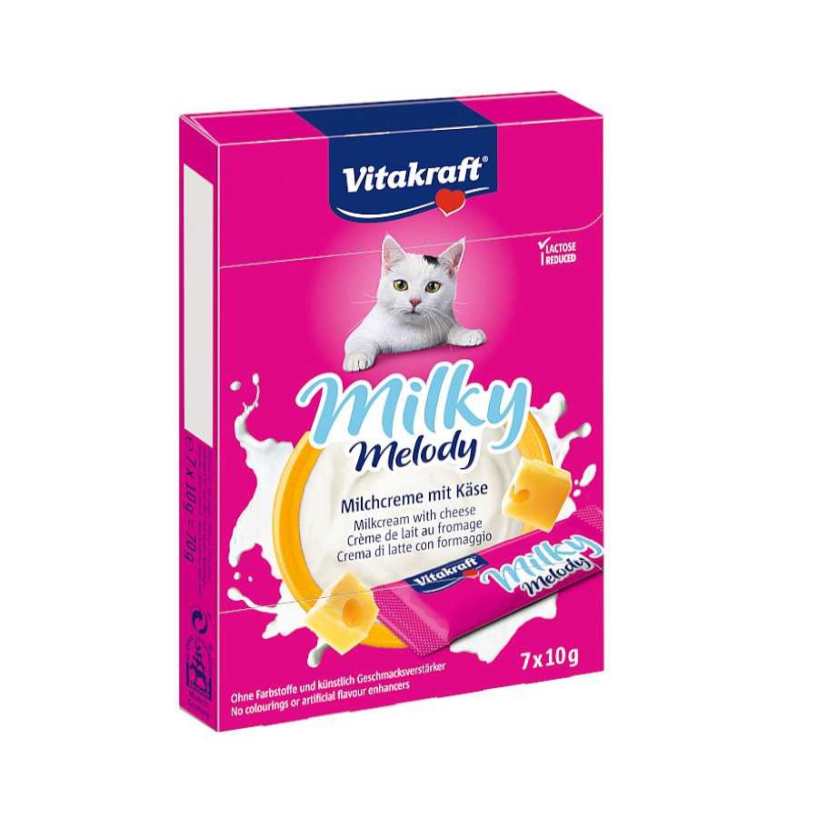 Gatos Vitakraft Premios Y Entretenimiento | Vitakraft Snack L Quido Milky Melody De Crema De Leche Y Queso Para Gatos