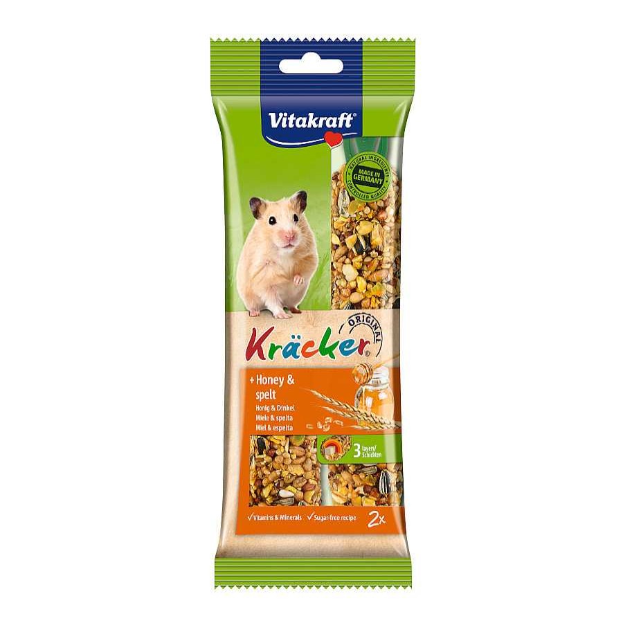 Otros Animales Vitakraft Comida | Vitakraft Kr Cker Barritas Miel Y S Samo Para H Msteres