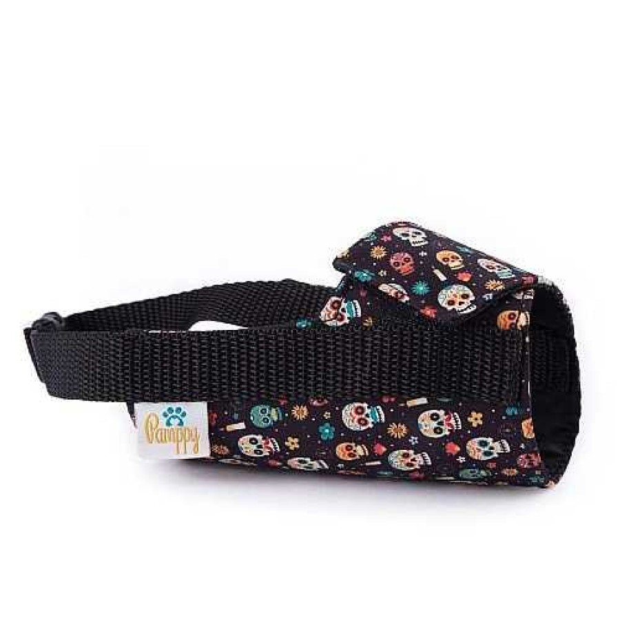 Perros Pamppy Bozales | Bozal Pamppy Con Velcro Calavera Mexicana Para Perros