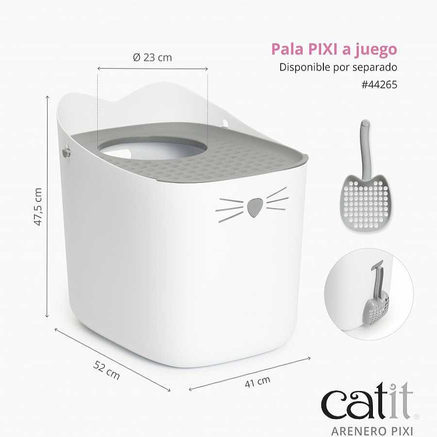 Gatos Catit Areneros | Catit Pixi Arenero Blanco Para Gatos