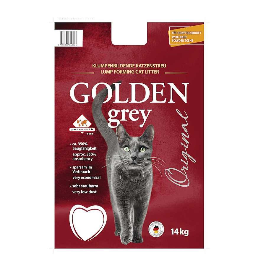 Gatos Golden Grey Arena Aglomerante | Golden Grey Arena Fina Aglomerante Para Gatos