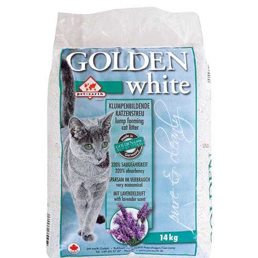 Gatos Golden Grey Arena Aglomerante | Golden White Arena Aglomerante Lavanda Para Gatos