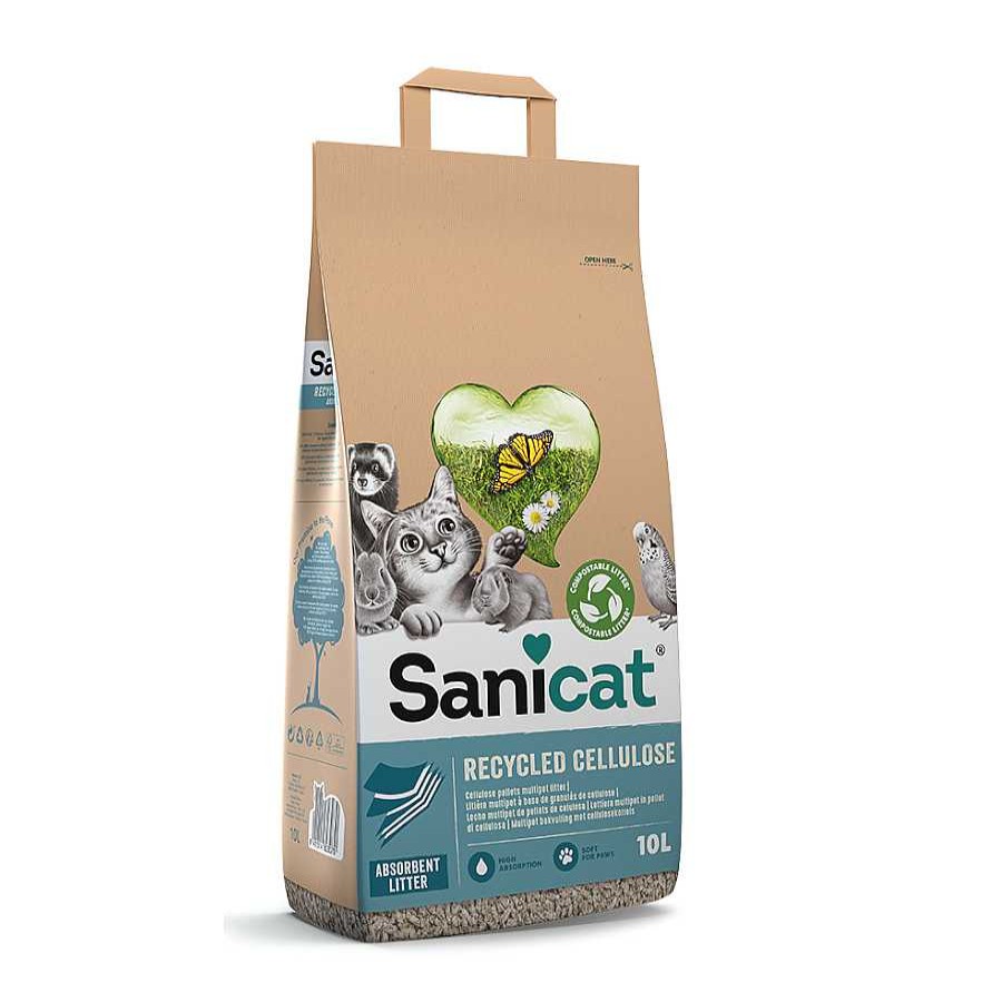 Gatos Sanicat Otros Lechos | Sanicat Recycled Cellulose Lecho Natural Para Gatos