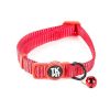 Gatos TK-Pet Accesorios De Paseo | Tk-Pet Classic Collar Nylon Con Cascabel Rojo Para Gatos