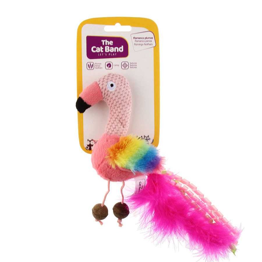 Gatos The Cat Band Peluches | The Cat Band Flamenco De Peluche Arcoiris Con Catnip