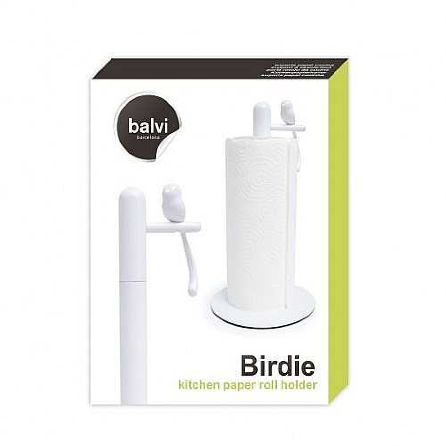 Otros Animales Balvi Menaje Hogar | Soporte Para Papel Cocina Birdie Color Blanco