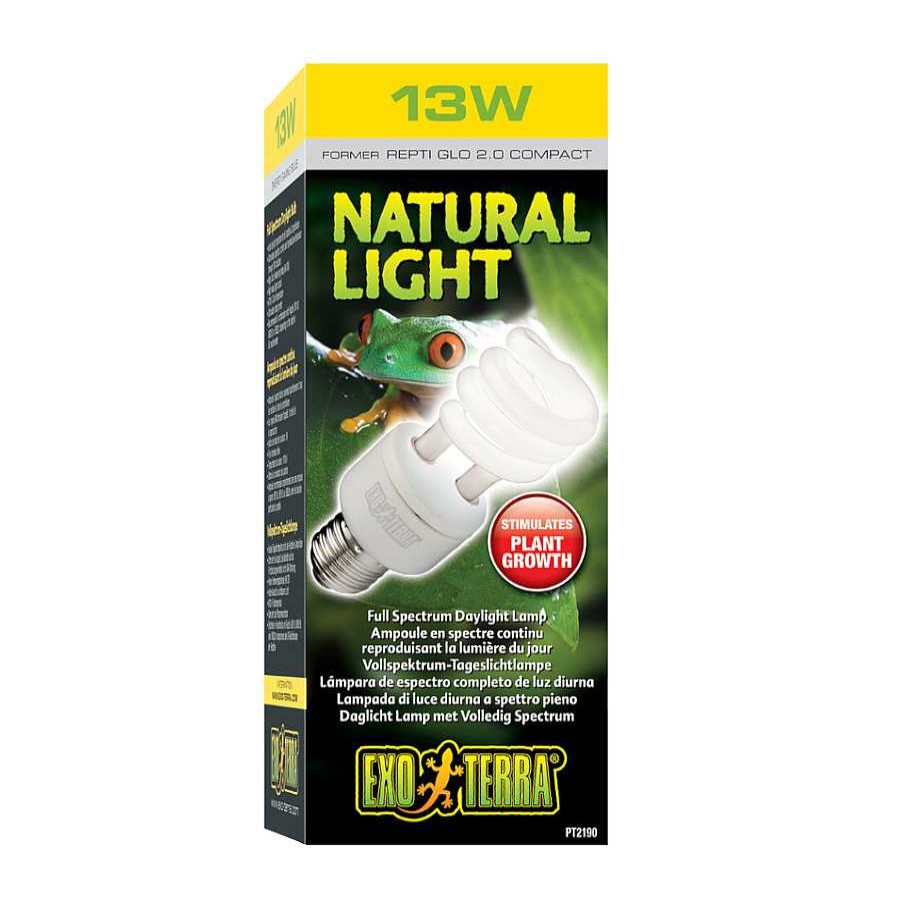 Otros Animales Exo Terra Iluminaci N | Exo Terra Natural Light Bombilla De Bajo Consumo Uva Para Terrario