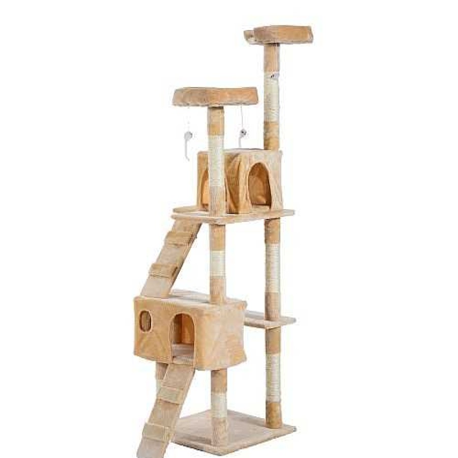 Gatos PawHut Rascadores | Rascador Pawhut Rbol Centro De Actividades Color Beige