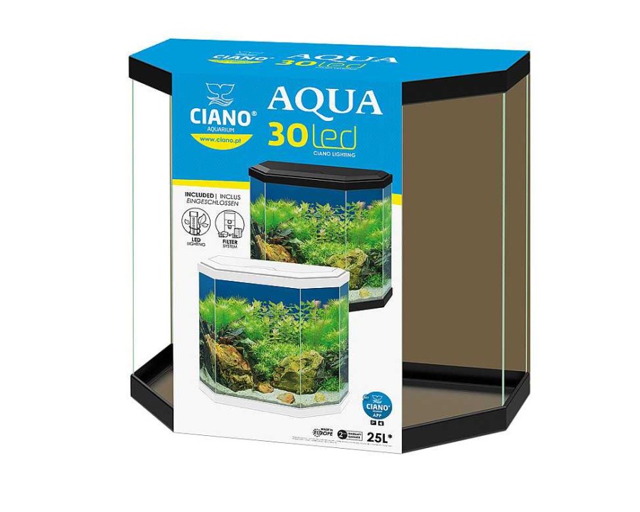 Otros Animales Ciano Aquarium Acuarios | Ciano Aqua 30 Led Negro