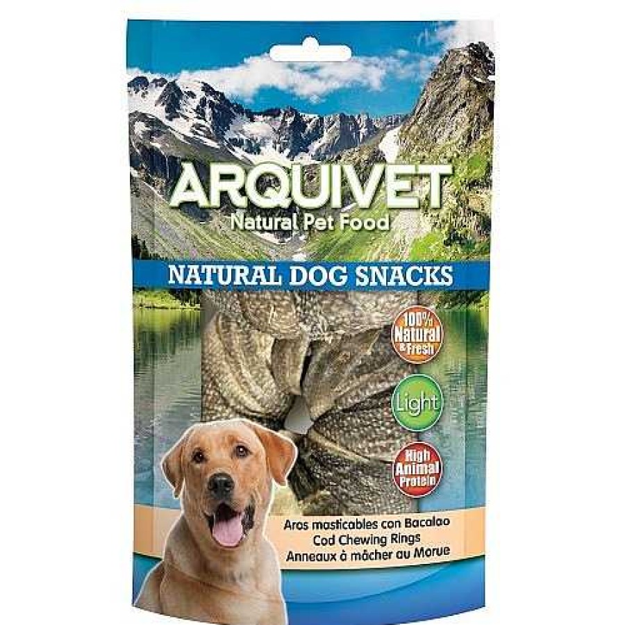 Perros Arquivet Sin Cereales | Snacks Aros Masticables Arquivet Para Perros Sabor Bacalao