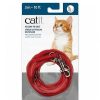 Gatos Catit Accesorios De Paseo | Correa De Nylon Tie-Out Para Gatos Color Rojo