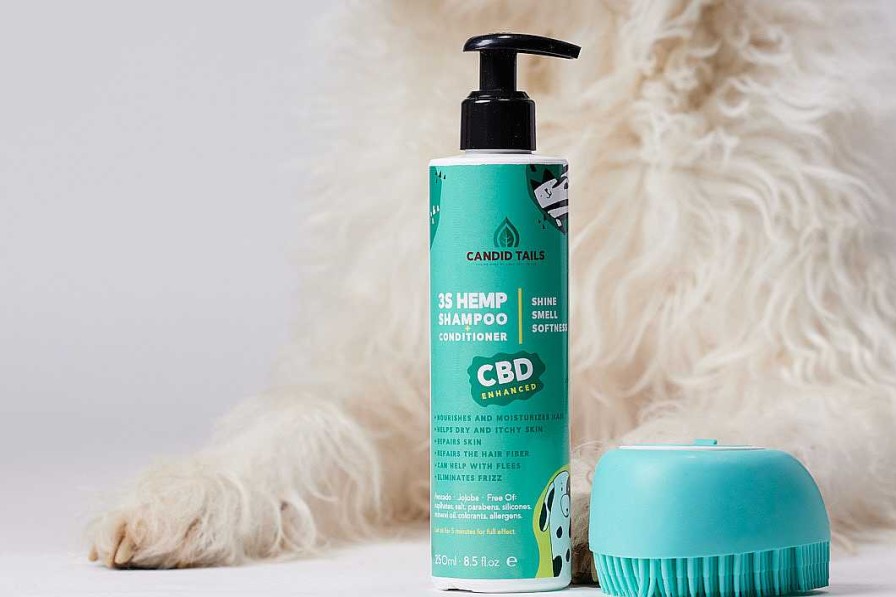 Gatos CandidTails Productos Para El Pelo | Candidtails Cepillo Masajeador Y Champ Para Mascotas