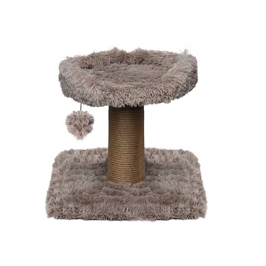 Gatos Catshion Rascadores | Catshion Flora Poste Rascador Con Cama Beige Para Gatos