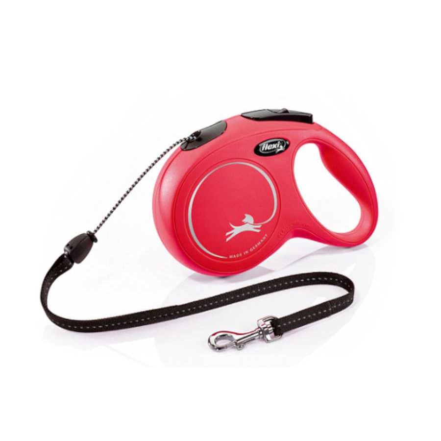 Perros Flexi Correas Para Perros | Flexi New Classic Correa De Cord N Extensible Roja Para Perros