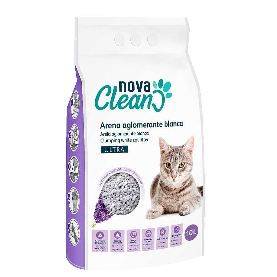 Gatos Nova Clean Arena Aglomerante | Nova Clean Ultra Lecho Aglomerante Lavanda Para Gatos