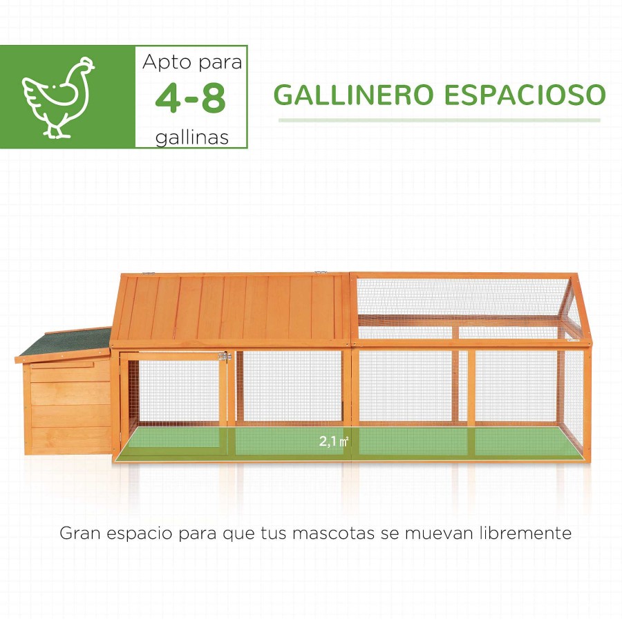 Otros Animales PawHut Gallinas Y Aves De Corral | Pawhut Gallinero De Madera De 2 Pisos