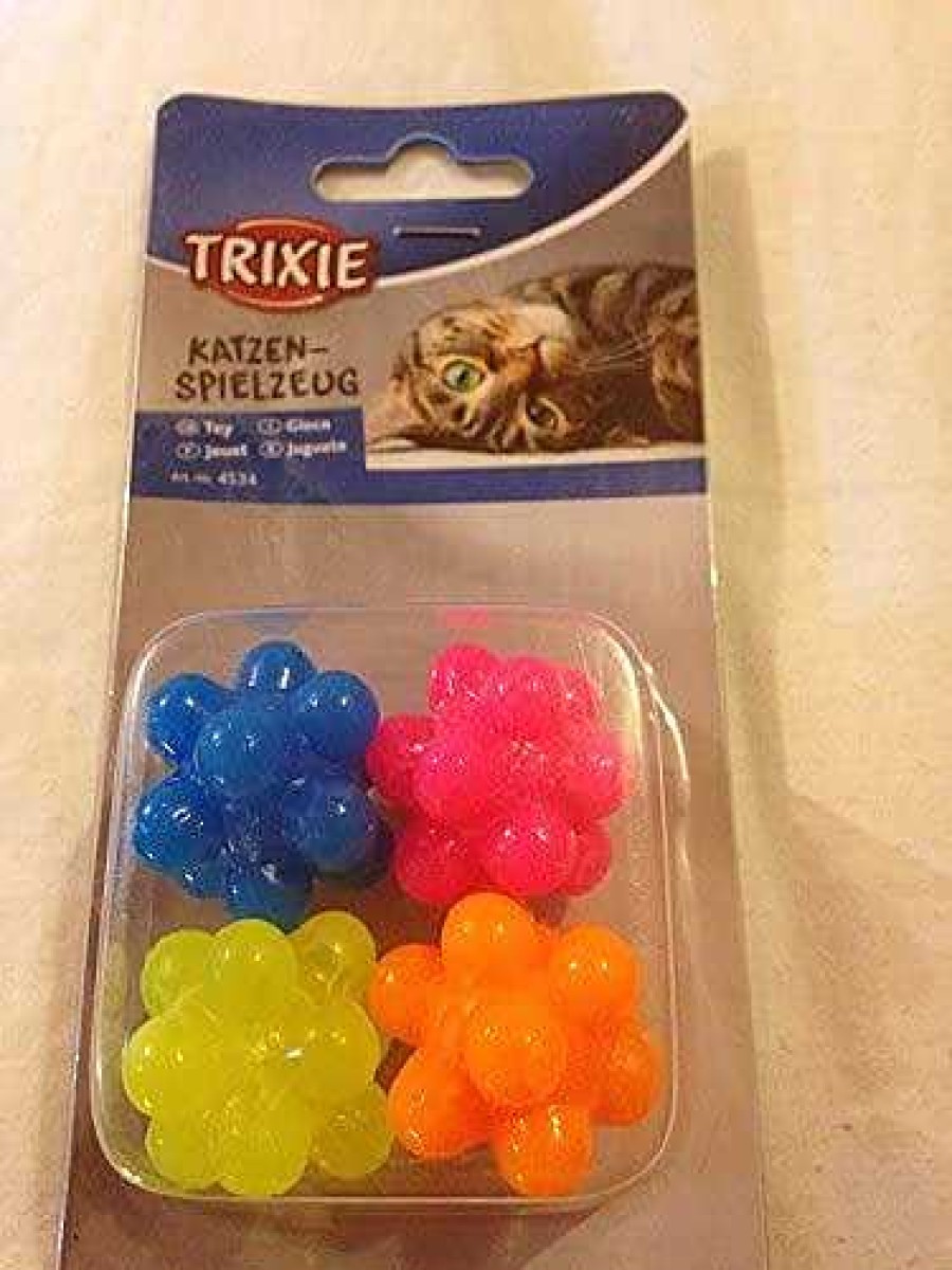 Gatos Trixie Pelotas | Trixie Pack De 4 Pelotas Caucho Multiformas Para Gatos