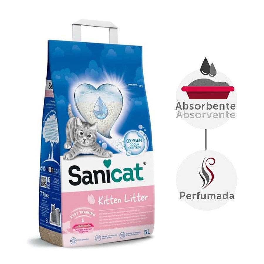 Gatos Sanicat Otros Lechos | Sanicat Kitten Arena Superabsorbente Para Gatitos