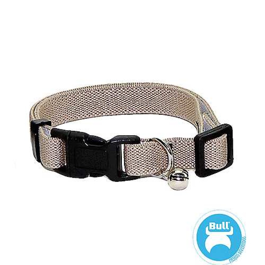 Gatos Bull Accesorios De Paseo | Bull Collar El Stico Beige Para Gatos