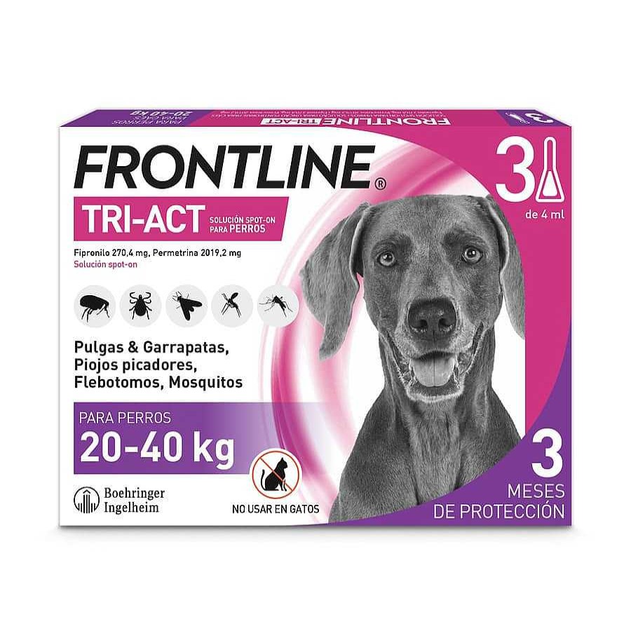 Perros Frontline Pipetas | Frontline Tri-Act Pipetas Antiparasitarias Para Perros 20 - 40 Kg