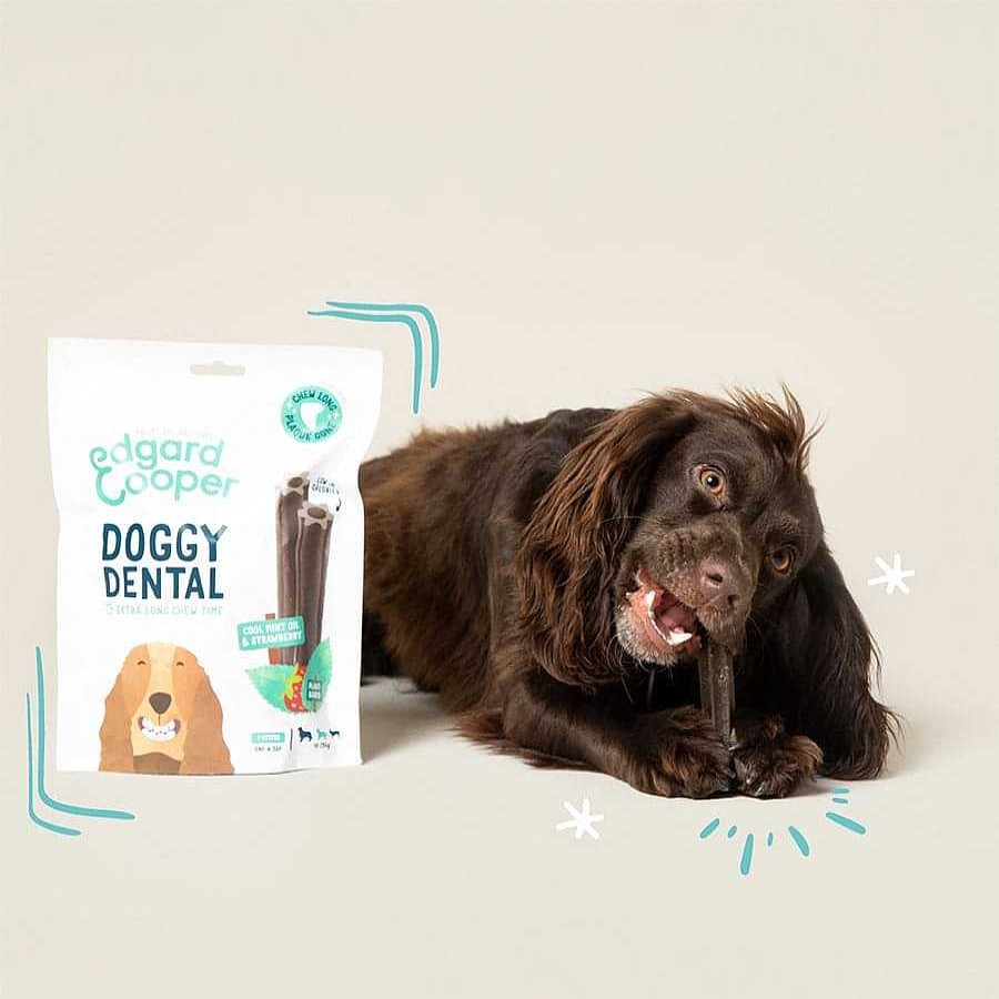 Perros Edgard & Cooper Dentales | Edgard & Cooper Small Snacks Dentales Fresa Y Menta Para Perros