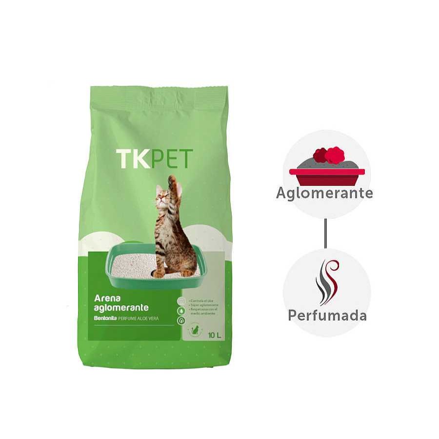 Gatos TK-Pet Arena Aglomerante | Tk-Pet Arena Aglomerante Bentonita Y Aloe Vera Para Gatos