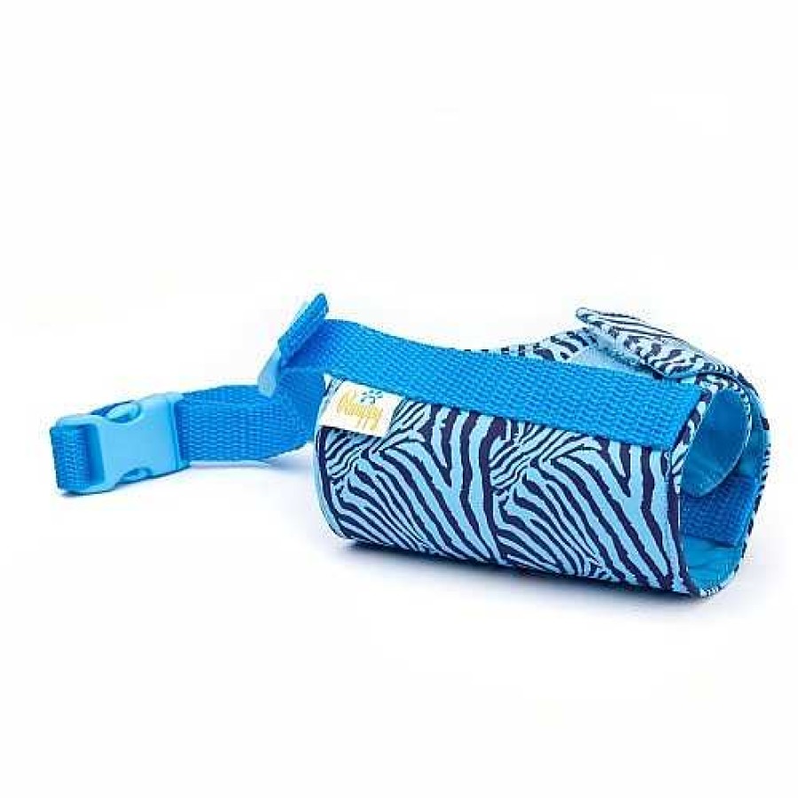 Perros Pamppy Bozales | Bozal Pamppy Con Velcro Cebra Azul Para Perros