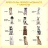 Perros PawHut Casetas Para Perros | Pawhut Caseta Gris De Madera Con Techo Abatible Para Mascotas