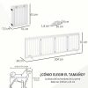 Perros PawHut Puertas Para Perros | Pawhut Barrera De Seguridad Plegable Color Blanco