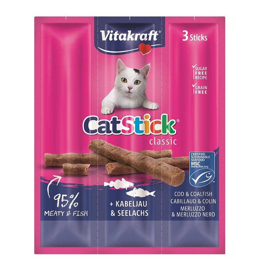 Gatos Vitakraft Premios Y Entretenimiento | Vitakraft Cat Stick Classic Con Bacalao Y At N