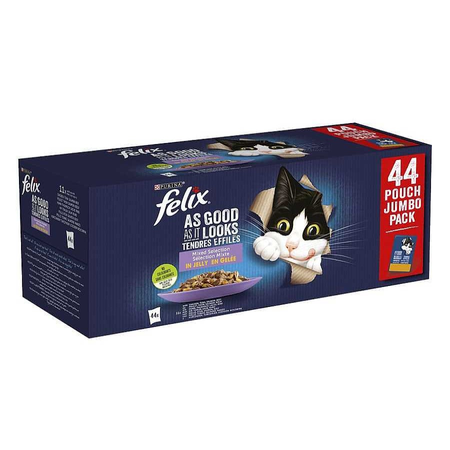 Gatos Felix | Felix Fantastic Selecci N De Sabores Sobres En Gelatina - Multipack