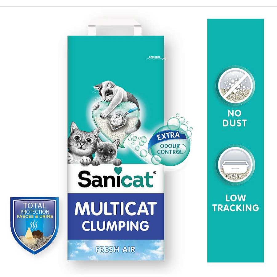 Gatos Sanicat Arena Aglomerante | Sanicat Multicat Cumpling Aire Fresco Arena Para Gatos