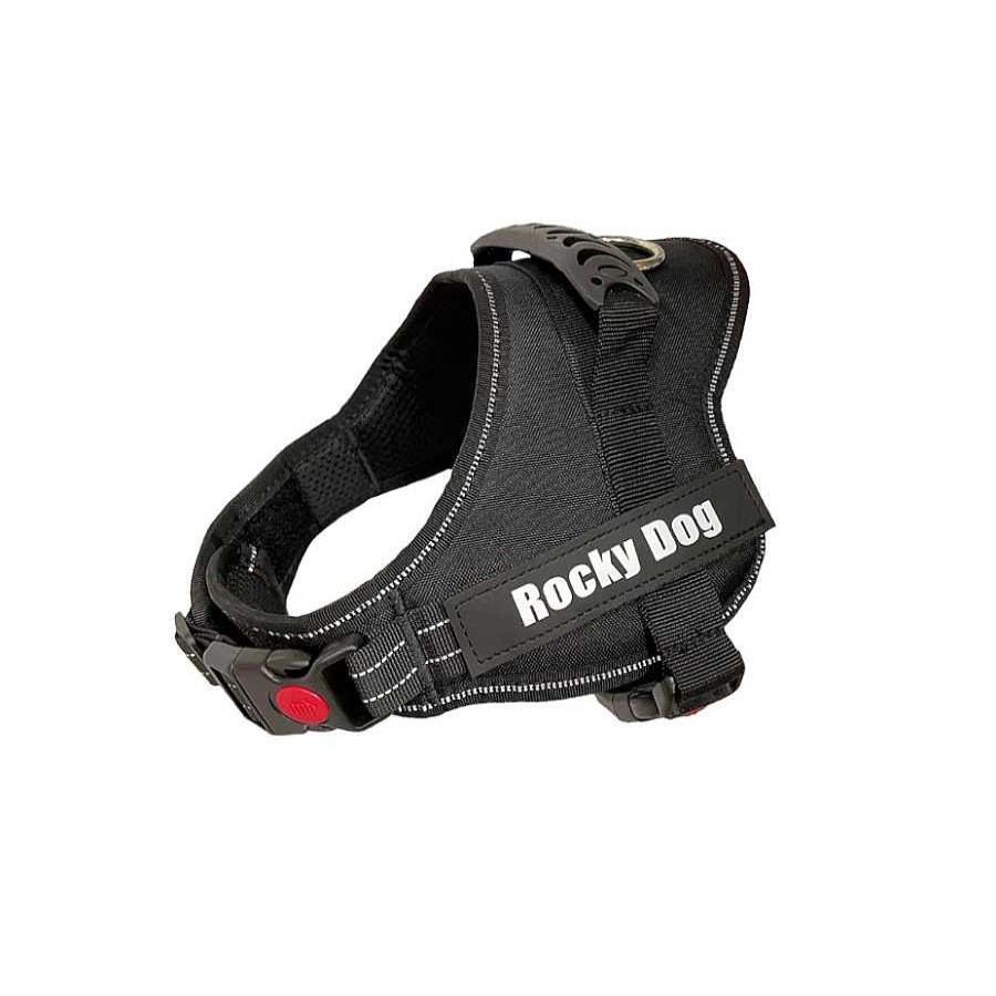 Perros Outech Collares Y Arneses | Outech Rocky Arn S Ergon Mico Negro Para Perros