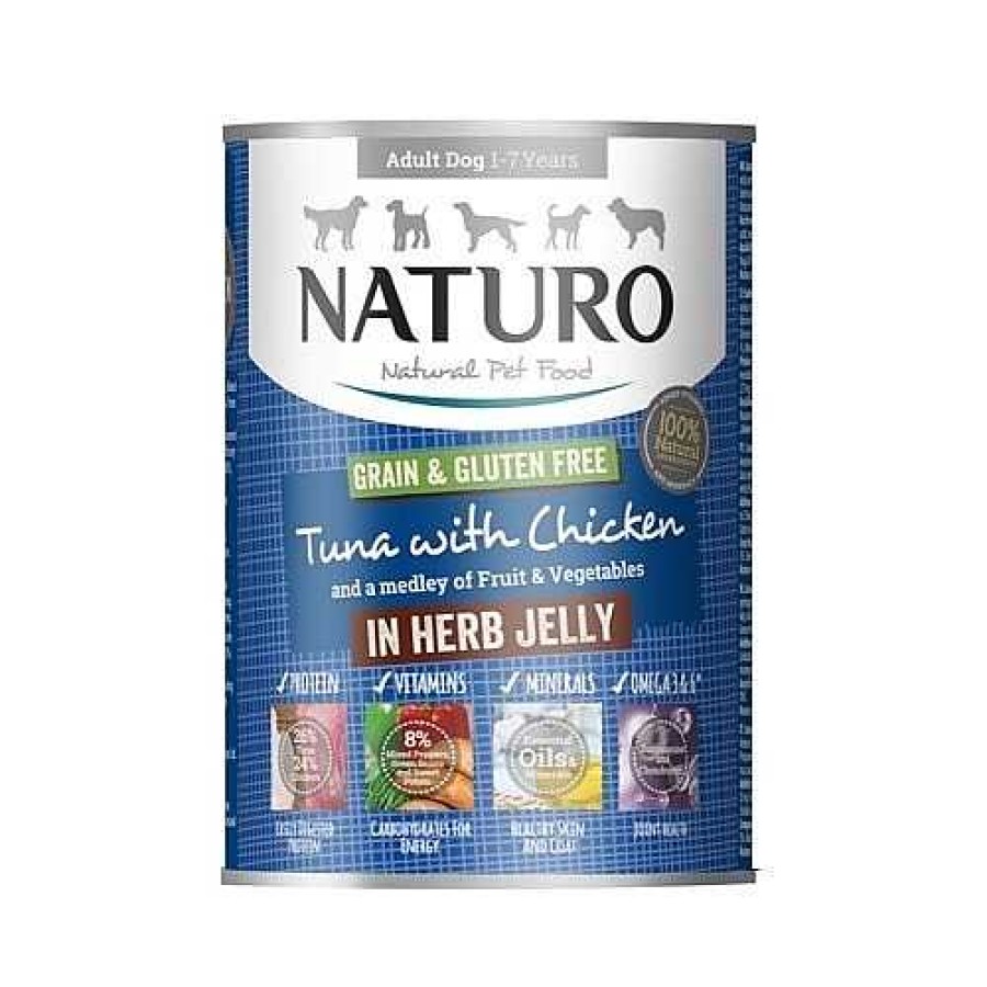 Perros Naturo Sin Cereales | Naturo Pack 12 Latas Sabor At N Y Pollo Para Perros