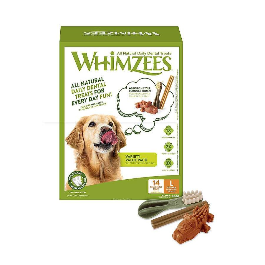 Perros Whimzees Dentales | Whimzees Snacks Dentales Naturales Para Perros De Raza Grande