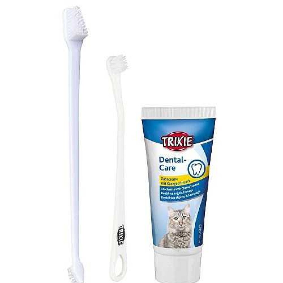 Gatos Trixie Productos De Higiene | Set De Higiene Dental Para Gatos Olor Neutro