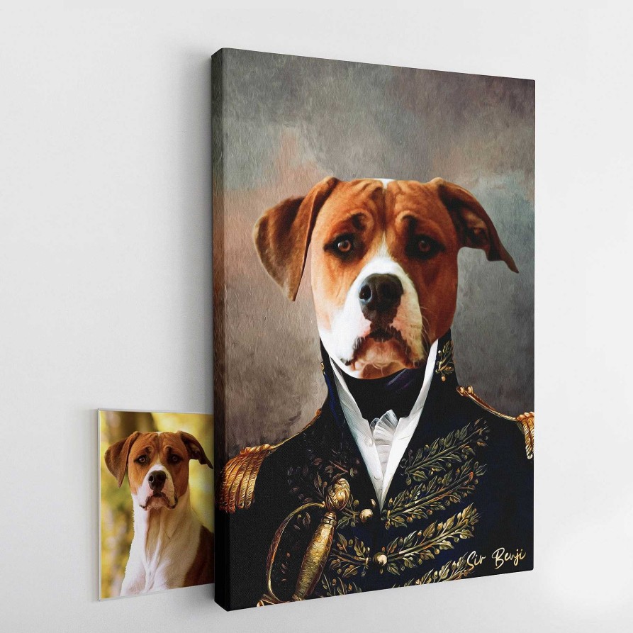 Otros Animales PET STORY Decoraci N | Pet Story Almirante Lienzo Retrato Personalizado De Mascota Para Hogar