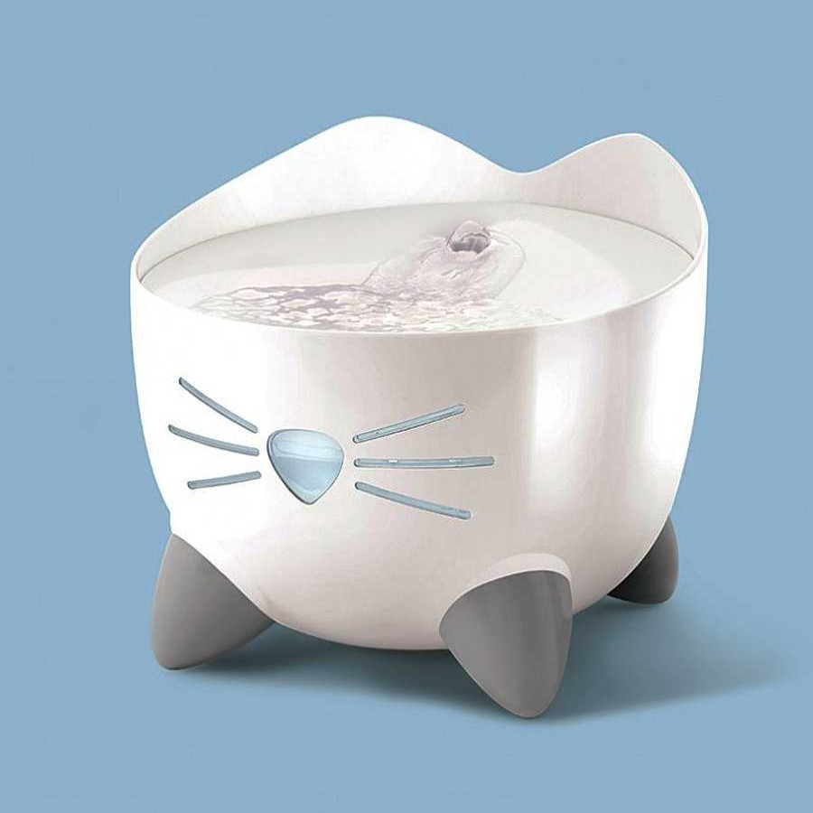 Gatos Catit Comederos Y Bebederos | Catit Pixi Blanco Bebedero Fuente Para Gatos